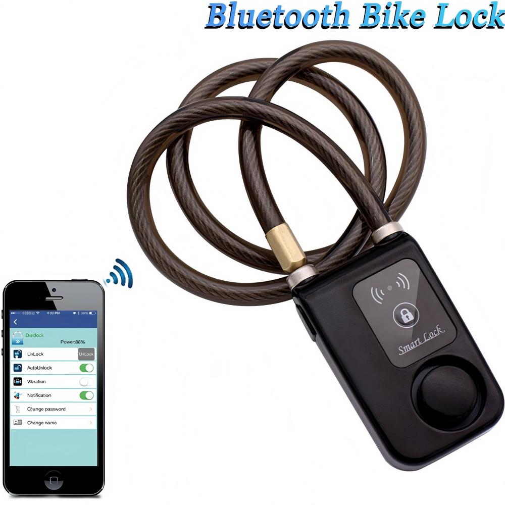 Commuter Bike Lock - ล็อคจักรยานอัจฉริยะบลูทูธ กันน้ำ ป้องกันการโจรกรรม ล็อครหัสผ่าน โซ่สแตนเลส พร้อมสัญญาณเตือนภัย