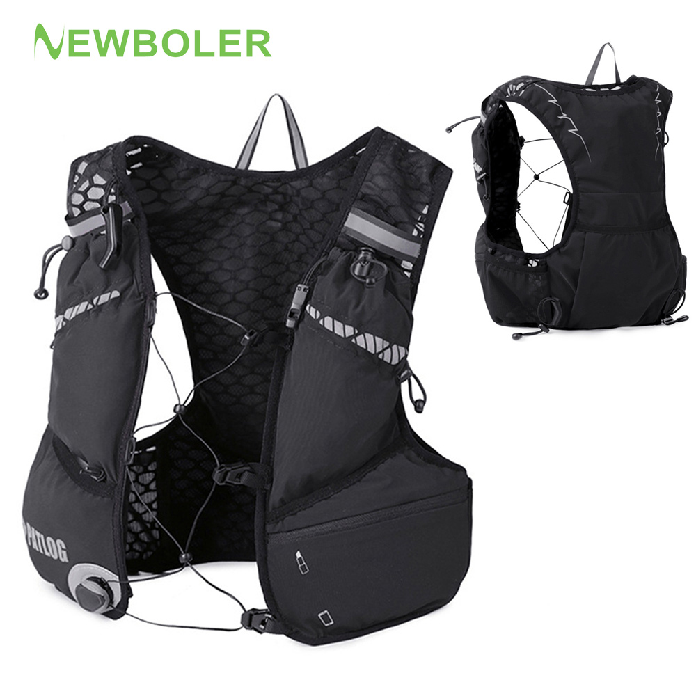 Cycling Commuter Backpack - NEWBOLER กระเป๋าเป้สะพายหลังสำหรับวิ่งเทรลกลางแจ้ง 8L น้ำหนักเบาเป็นพิเศษ สำหรับผู้หญิง ผู้ชาย