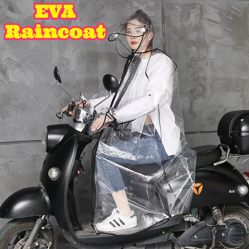 Cycling Commute Rain - เสื้อกันฝน EVA แบบใส มีฮู้ด สำหรับทุกเพศ กันน้ำ