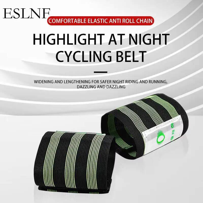 Commuter Cycling - ESLNF สายรัดนิรภัยสำหรับจักรยานแบบสะท้อนแสงแบบสากล สายรัดข้อเท้าแบบปรับได้ สายรัดขาแบบมองเห็นได้ชัดเจน สำหรับจักรยานเสือภูเขา จักรยานถนน