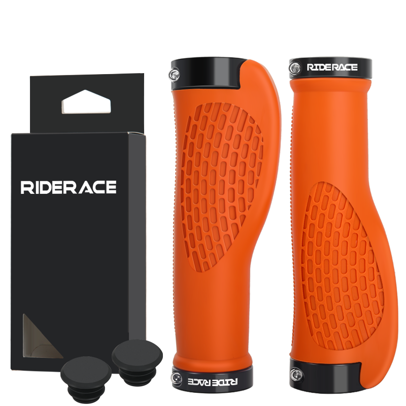 Commuter Bike Lock - ปลอกแฮนด์จักรยาน Riderace แบบยาง สำหรับจักรยานเสือภูเขา แบบล็อคสองชั้น กันลื่น