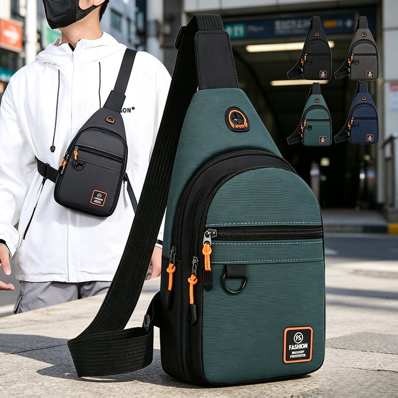 Cycling Commuter Backpack - กระเป๋าคาดอกกันน้ำสำหรับผู้ชาย กระเป๋าสะพายข้างสำหรับกีฬา ท่องเที่ยวกลางแจ้ง เดินป่า ปั่นจักรยาน