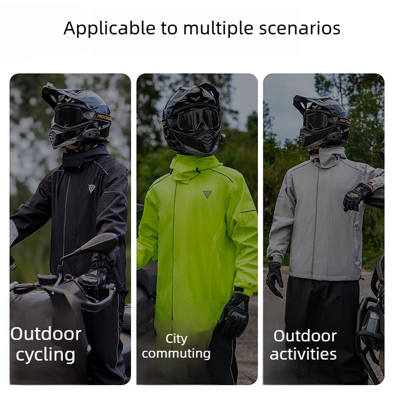 ชุดกันฝนสำหรับมอเตอร์ไซค์ เสื้ - Cycling Rain Jacket Commute บทวิจารณ์และราคา